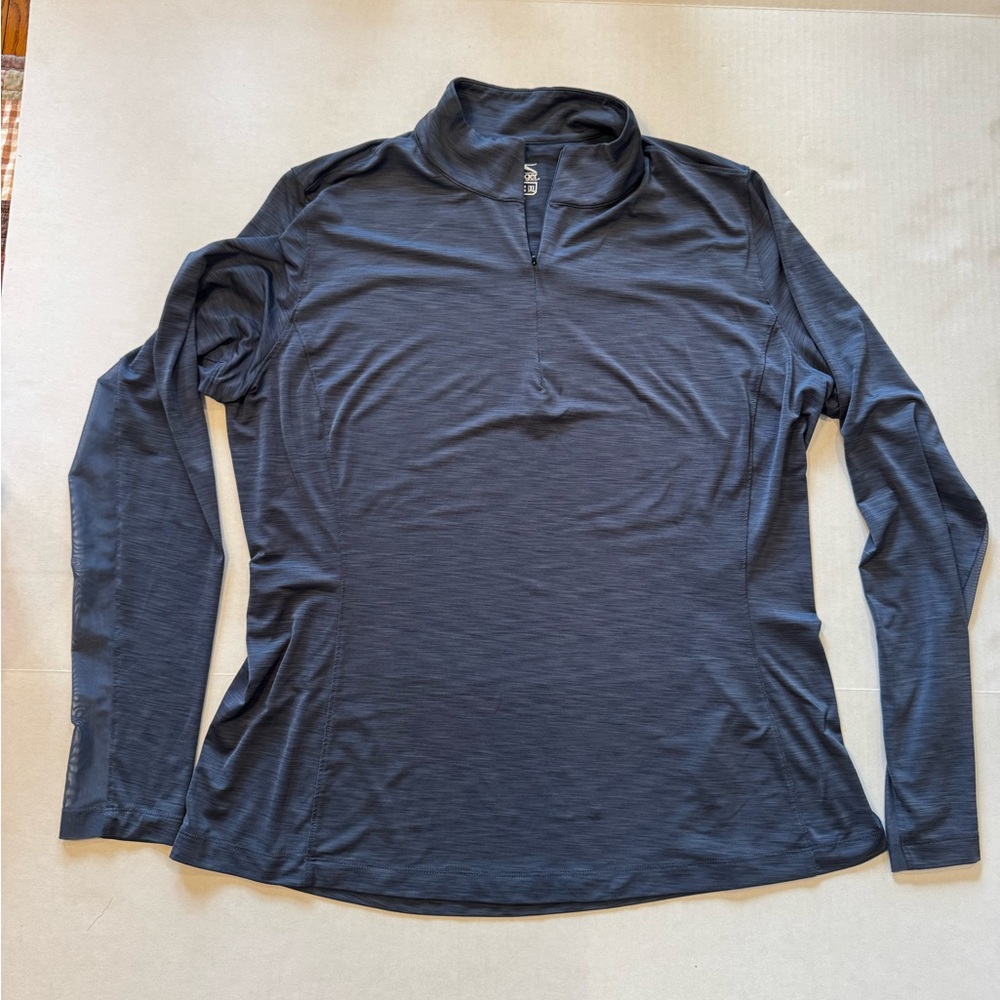 Slazenger Women's Long Sleeve Blue 1/4 zip pullover golf shirt